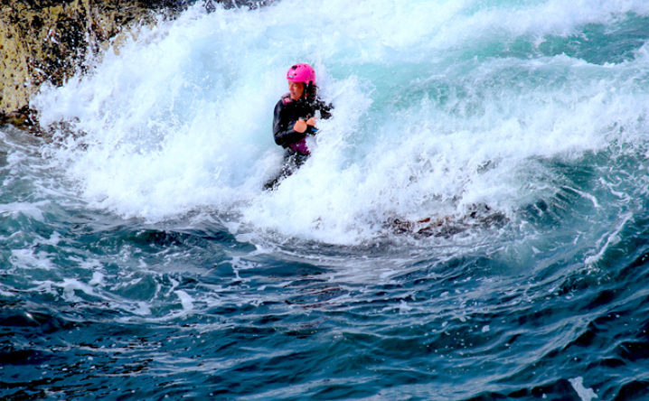 Coasteering at the Blue Lagoon Abereiddi