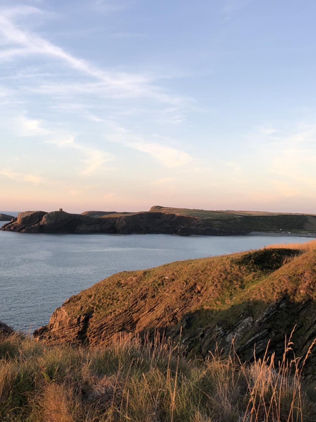 Sunset looking across to Abereiddi