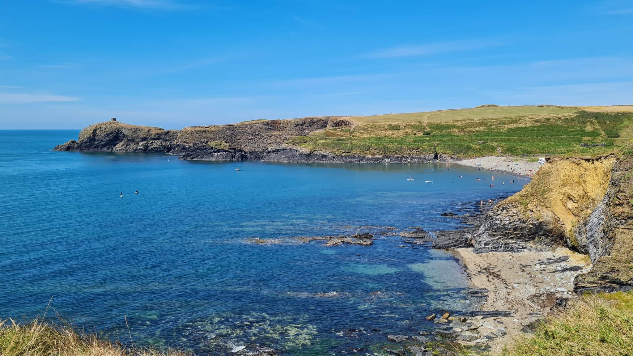 Abereiddi beach from the Coastal path